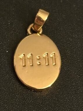 Vintage Gold Tone 11:11 Angel Number Charm Pendant